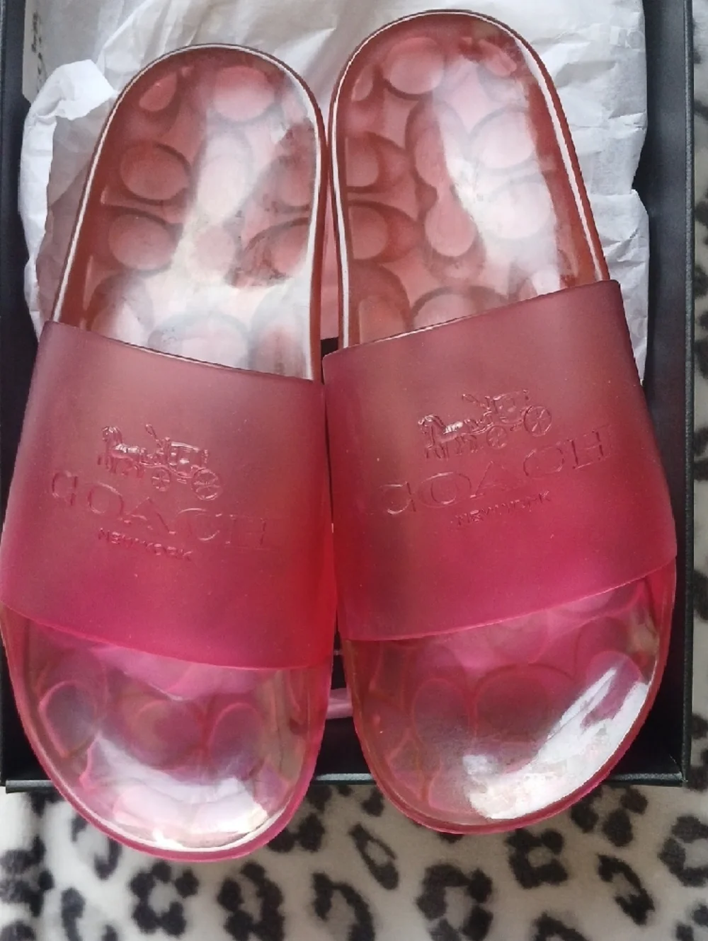 Coach Pink Jelly Slide Sandals - Picture 2 of 9